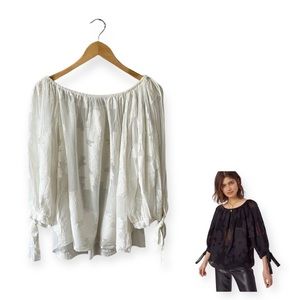 Aritzia Wilfred White Calypso Blouse